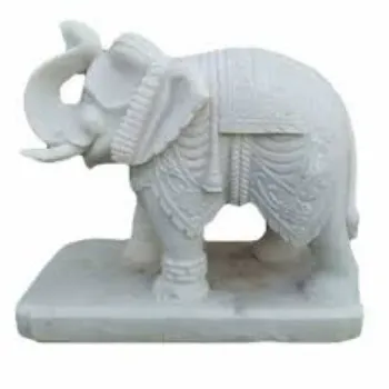 Marble Elephant Statue 